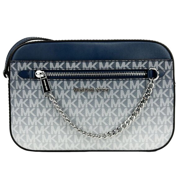 NEW Michael Kors East West Ombre Leather Zip Chain...